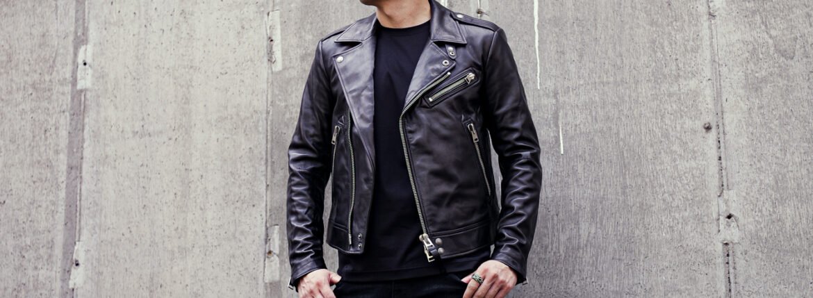 TOM FORD (トムフォード) NAPPA GRAIN LEATHER ASYMMETRIC BIKER (ナッパ グレイン レザー アシンメトリック バイカー) ラムレザー ダブル ライダース ジャケット BLACK (ブラック) Made in italy (イタリア製) 2024秋冬新作 愛知 名古屋 Alto e Diritto altoediritto アルトエデリット