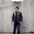 TOM FORD (トムフォード) NAPPA GRAIN LEATHER ASYMMETRIC BIKER (ナッパ グレイン レザー アシンメトリック バイカー) ラムレザー ダブル ライダース ジャケット BLACK (ブラック) Made in italy (イタリア製) 2024秋冬新作のイメージ