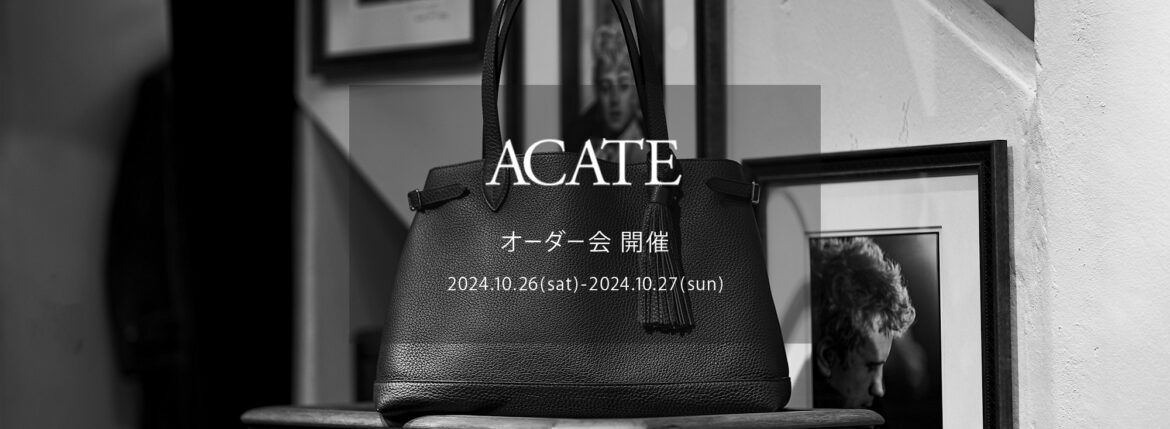 【ACATE / アカーテ・オーダー会開催 / 2024.10.26(sat)-2024.10.27(sun)】 ACATE × cuervo bopoha (アカーテ × クエルボ ヴァローナ) バック BAG KARIF (カリフ) Montblanc leather (モンブランレザー) トートバッグ レザーバッグ GHIBLI (ギブリ) Shrink leather (シュリンクレザー) シュリンクカーフ トートバッグ レザーバッグ 愛知 名古屋 Alto e Diritto altoediritto アルトエデリット