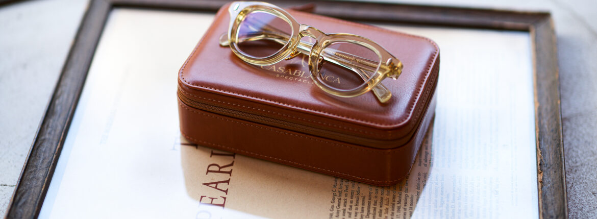 CASABLANCA SPECTACLES “STIFF” 925 STERLING SILVER CLEAR YELLOW × LIGHT BROWN LENSのイメージ