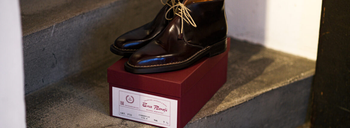 ENZO BONAFE "ART.3722" Chukka boots Cordovan Leather No.8 エンツォボナフェ チャッカブーツ コードバン 納品 2024年 愛知 名古屋 Alto e Diritto altoediritto アルトエデリット