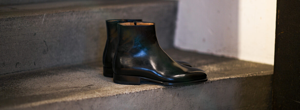 ENZO BONAFE (エンツォボナフェ) ART.3993 Zip up Boots boots Du Puy Vitello デュプイ社ボックスカーフ ジップアップブーツ NERO (ブラック) made in italy (イタリア製) 2024秋冬 愛知 名古屋 Alto e Diritto altoediritto アルトエデリット