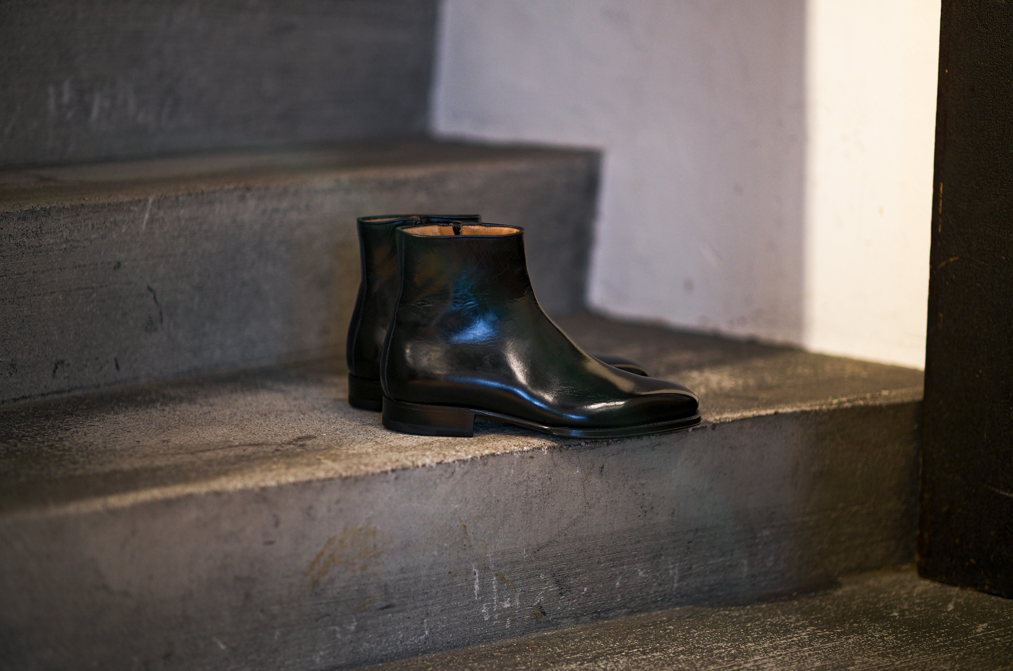 ENZO BONAFE (エンツォボナフェ) ART.3993 Zip up Boots boots Du Puy Vitello デュプイ社ボックスカーフ ジップアップブーツ NERO (ブラック) made in italy (イタリア製) 2024秋冬 愛知 名古屋 Alto e Diritto altoediritto アルトエデリット