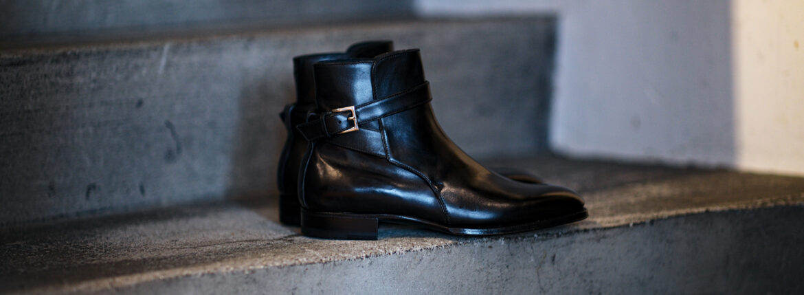 ENZO BONAFE (エンツォボナフェ) ART.EB-13 Jodhpur Boots Du Puy Vitello デュプイ社ボックスカーフ ジョッパーブーツ NERO (ブラック)  2024秋冬新作のイメージ