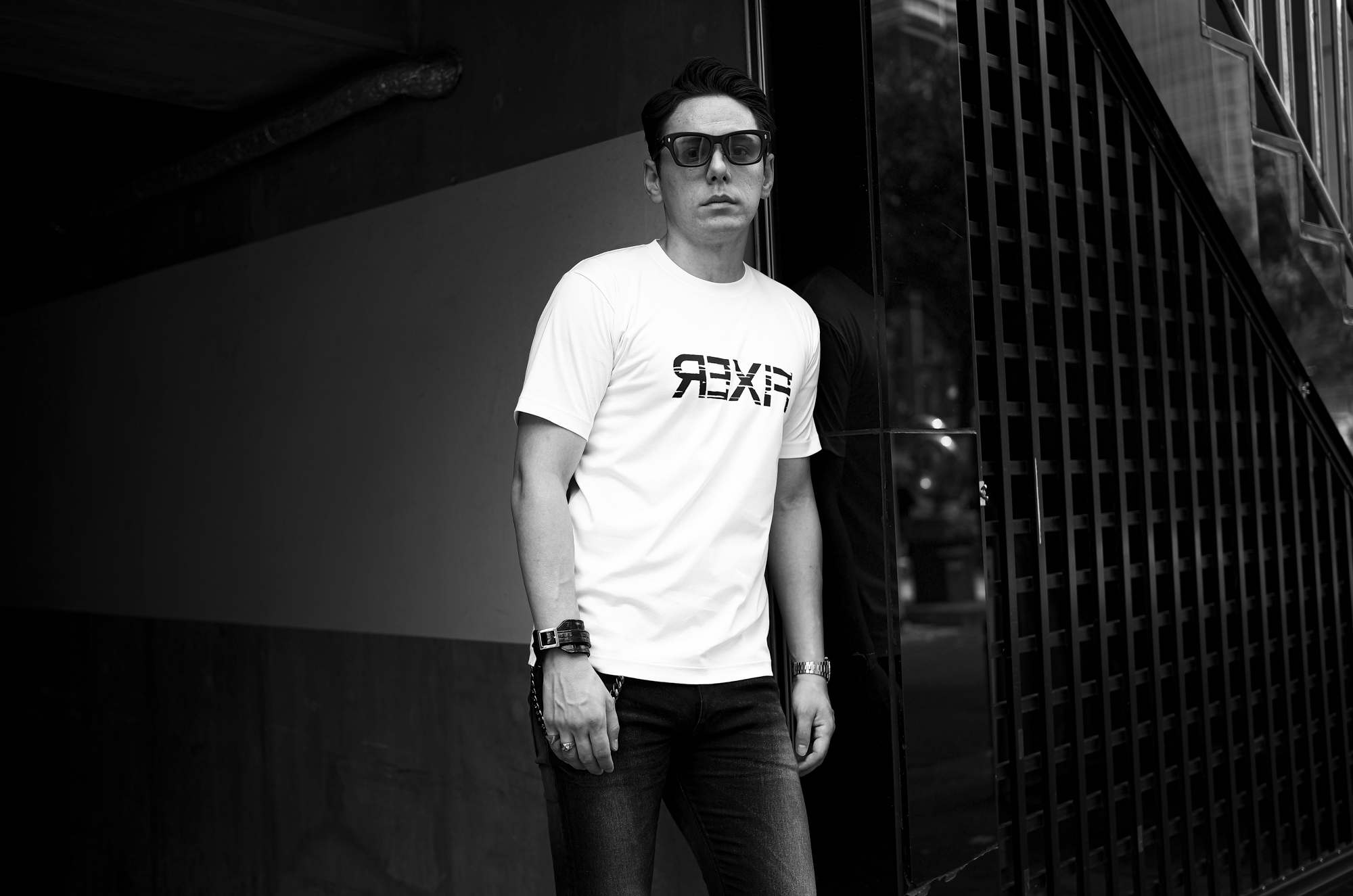 FIXER (フィクサー) FTS-10 Reverse Print T-shirt リバースプリント Tシャツ WHITE (ホワイト) 【ご予約開始】【2024.10.04(Fri)～2024.10.20(Sun)】愛知 名古屋 Alto e Diritto altoediritto アルトエデリット