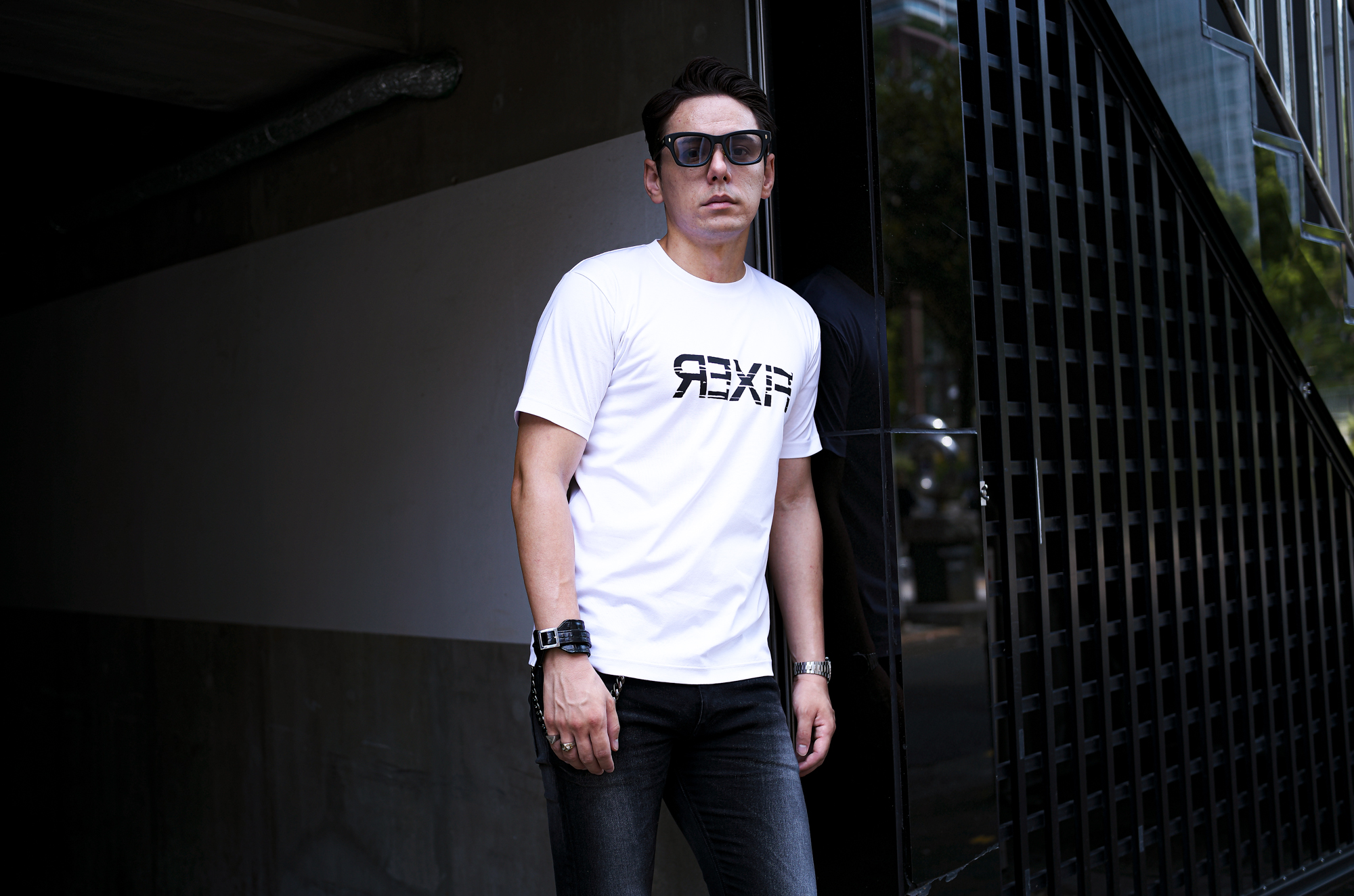 FIXER (フィクサー) FTS-10 Reverse Print T-shirt リバースプリント Tシャツ WHITE (ホワイト) 【ご予約開始】【2024.10.04(Fri)～2024.10.20(Sun)】愛知 名古屋 Alto e Diritto altoediritto アルトエデリット