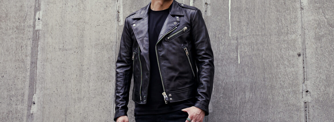 TOM FORD (トムフォード) NAPPA GRAIN LEATHER ASYMMETRIC BIKER (ナッパ グレイン レザー アシンメトリック バイカー) ラムレザー ダブル ライダース ジャケット BLACK (ブラック) Made in italy (イタリア製) 2024秋冬新作 愛知 名古屋 Alto e Diritto altoediritto アルトエデリット