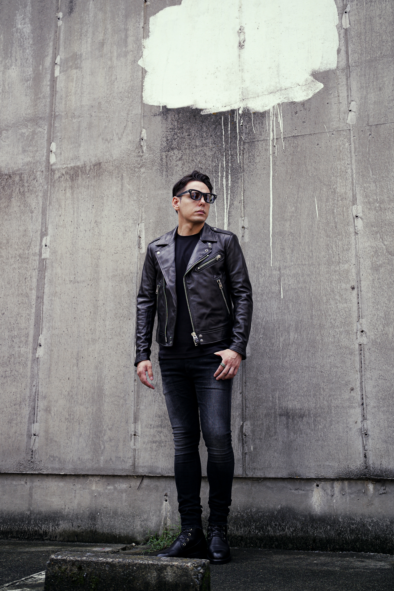 TOM FORD (トムフォード) NAPPA GRAIN LEATHER ASYMMETRIC BIKER (ナッパ グレイン レザー アシンメトリック バイカー) ラムレザー ダブル ライダース ジャケット BLACK (ブラック) Made in italy (イタリア製) 2024秋冬新作 愛知 名古屋 Alto e Diritto altoediritto アルトエデリット