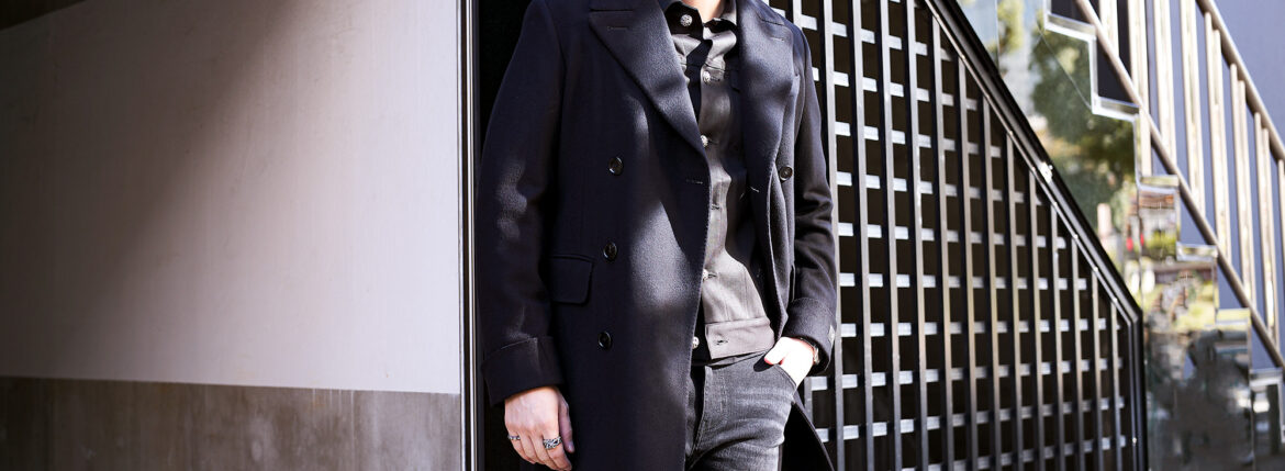 BELVEST (ベルベスト) NEW CLASSIC POLO COAT ニュークラシック ポロコート Vintage Wool ヴィンテージウール ポロコート BLACK (ブラック) Made in italy (イタリア製) 2024秋冬新作 【入荷しました】【フリー分発売開始】愛知 名古屋 Alto e Diritto altoediritto アルトエデリット