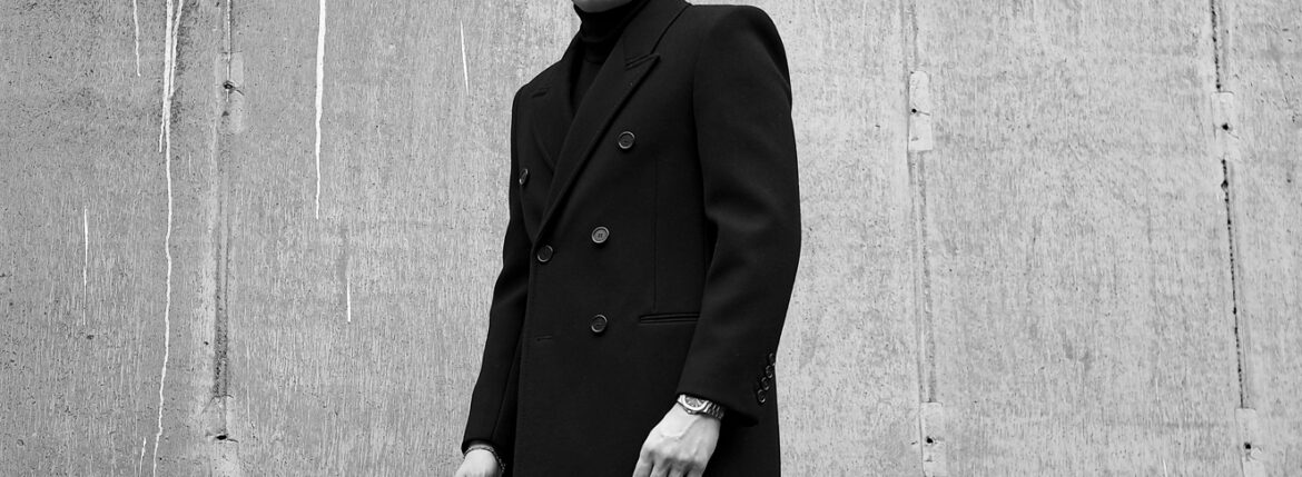 SAINT LAURENT (サンローラン) DOUBLE BREASTED WOOL COAT ダブルブレストウールコート BLACK (ブラック) Made in italy (イタリア製) 2024秋冬新作のイメージ