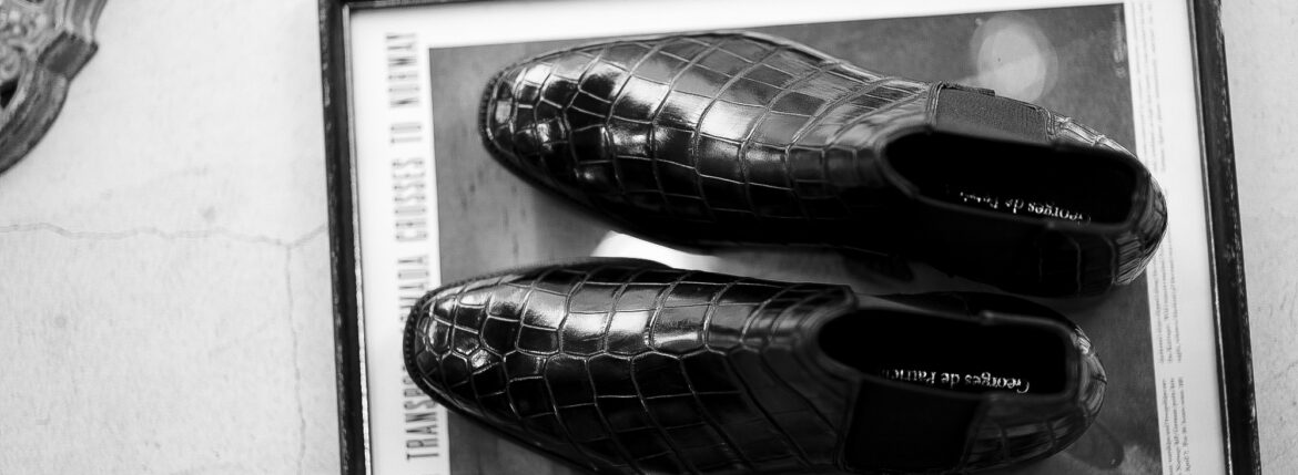 Georges de Patricia Diablo Crocodile // Heel Sole Custom 【Staff 私物】Georges de Patricia(ジョルジュ ド パトリシア) Diablo Crocodile (ディアブロ クロコダイル) 925 STERLING SILVER (925 スターリングシルバー) Crocodile クロコダイル エキゾチックレザー サイドゴアブーツ NOIR (ブラック) 【Special Boots】アルトエデリット ジョルジュドパトリシア ブーツ 超絶ブーツ ランボルギーニ ディアブロ lamborghini