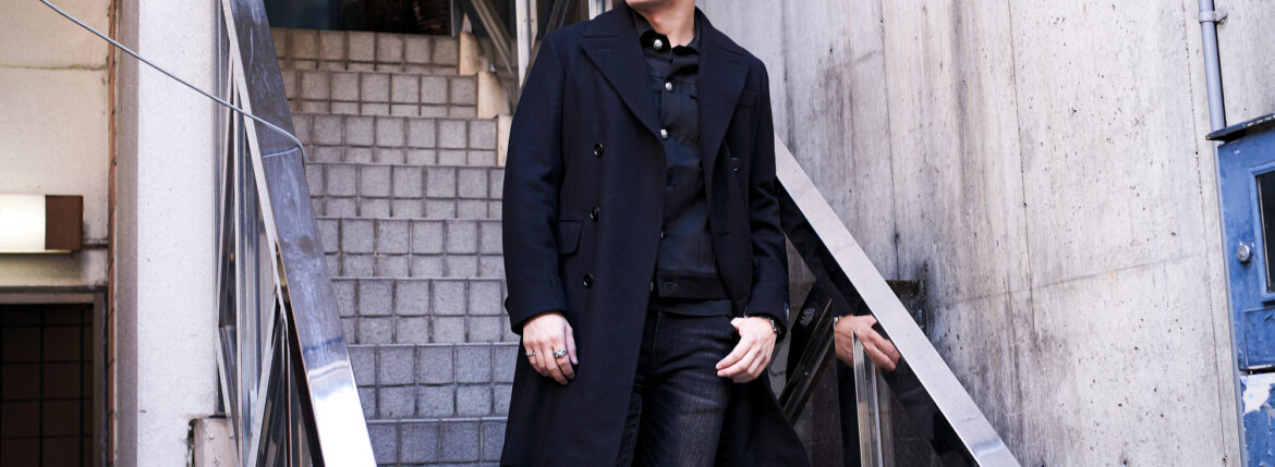 BELVEST (ベルベスト) NEW CLASSIC POLO COAT ニュークラシック ポロコート Vintage Wool ヴィンテージウール ポロコート BLACK (ブラック) Made in italy (イタリア製) 愛知 名古屋 Alto e Diritto altoediritto アルトエデリット