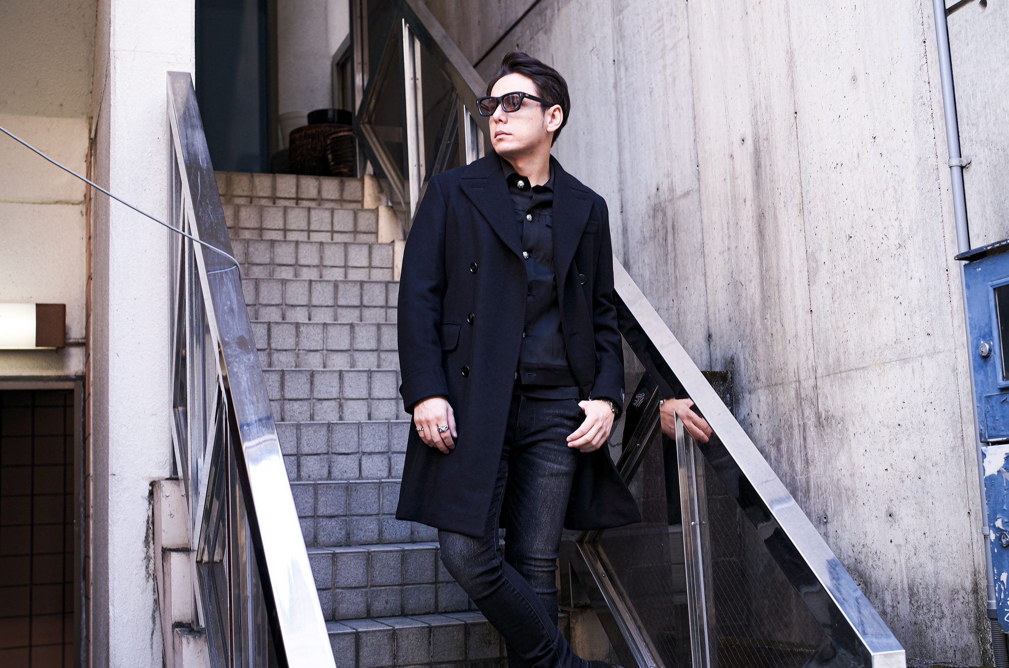 BELVEST (ベルベスト) NEW CLASSIC POLO COAT ニュークラシック ポロコート Vintage Wool ヴィンテージウール ポロコート BLACK (ブラック) Made in italy (イタリア製) 愛知 名古屋 Alto e Diritto altoediritto アルトエデリット