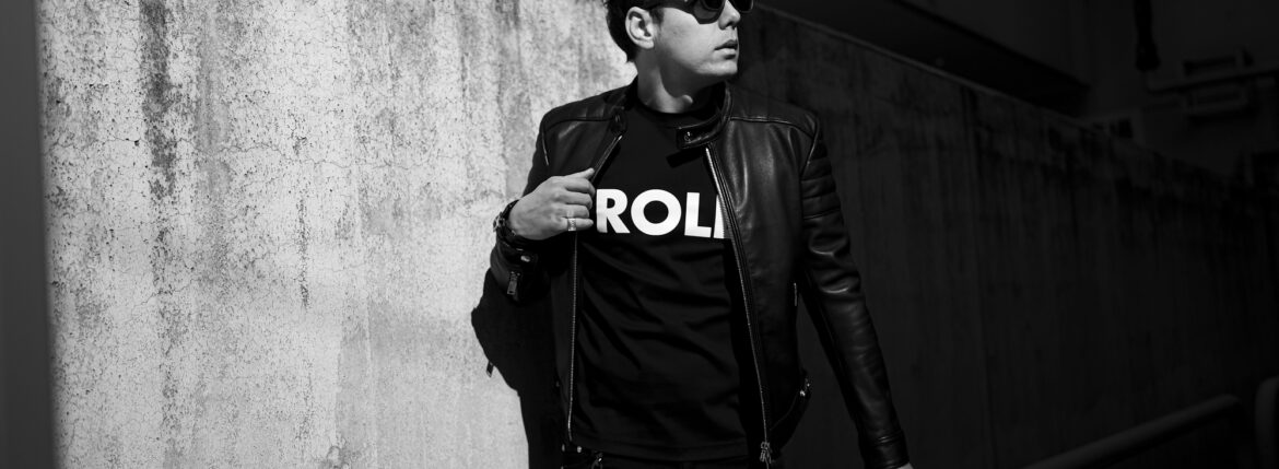 ROLL × FIXER FTS-12 “ROLL” Logo Print T-shirt BLACKのイメージ