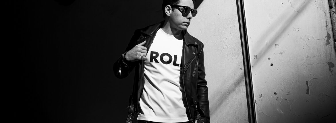 ROLL × FIXER FTS-12 “ROLL” Logo Print T-shirt WHITEのイメージ