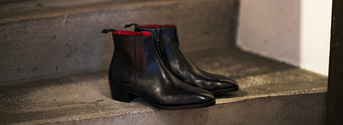 WH "WHA-6900" ANNONAY FUNCHAL Side Zip Boots BLACK 2025 【Size 7】ダブルエイチ サイドジップブーツ ブラック 愛知　名古屋 Alto e Diritto altoediritto アルトエデリット