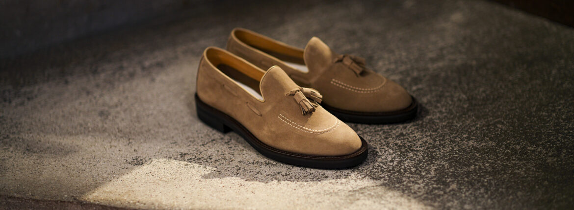 WH "WHSCT-0500S SUPER BUCK Tassel Loafer GAUCHO 2025 【Size 8.5】 ダブルエイチ タッセルローファー ベージュ 愛知　名古屋 Alto e Diritto altoediritto アルトエデリット