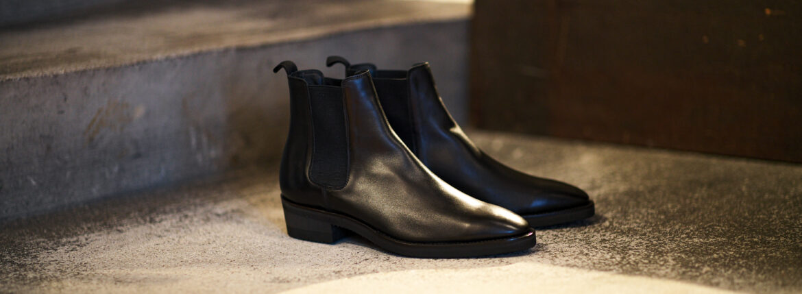 WH "WHSCT-6900" FUNCHAL Side Gore Boots BLACK 2025 【Size 9】ダブルエイチ サイドゴアブーツ ブラック 愛知　名古屋 Alto e Diritto altoediritto アルトエデリット