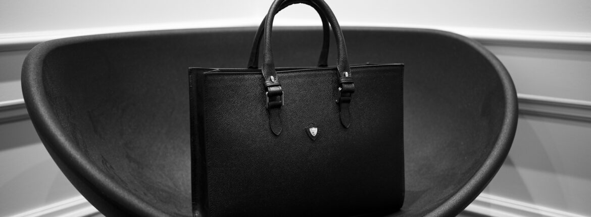 CHAMBORD SELLIER “LITTLE BARRIS” KAMPUR LEATHER TOTE BAG NOIR 2025AWのイメージ