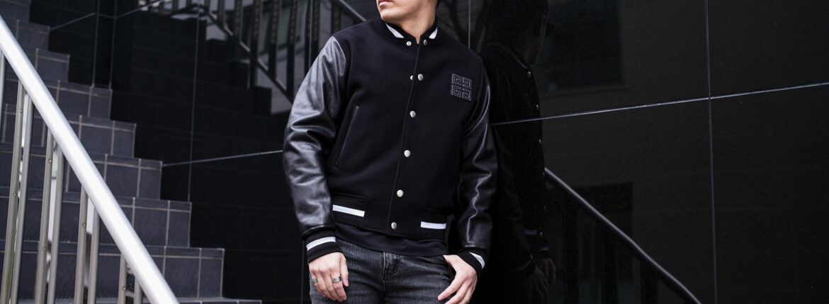 GIVENCHY（ジバンシー）4G MIX MATERIAL VARSITY (4G ミックス マテリアル バーシティ) バーシティジャケット BLACK (ブラック) Made in italy (イタリア製) 2025春夏 愛知 名古屋 Alto e Diritto altoediritto アルトエデリット