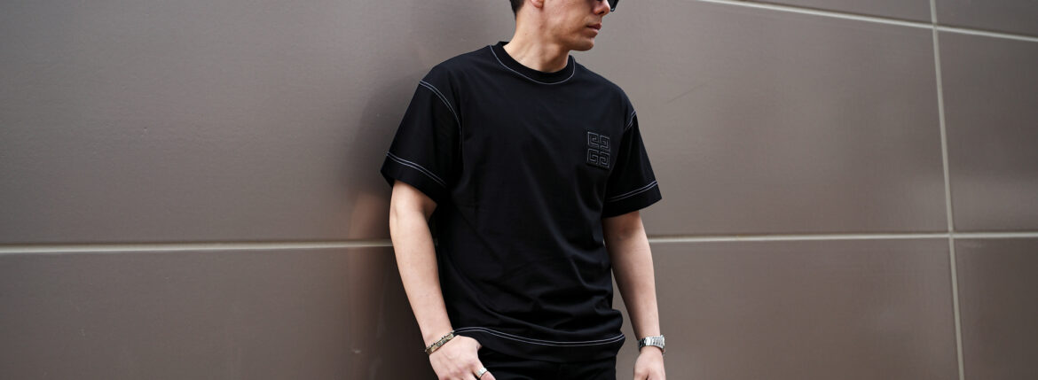 GIVENCHY（ジバンシー）4G Classic fit t-shirt (4G クラシック フィット Tシャツ) ルーズフィット Tシャツ BLACK × WHITE (ブラック×ホワイト) 2025春夏新作のイメージ