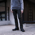 ISAMU KATAYAMA BACKLASH 1254-08 ITALY SHOULDER GARMENT DYED LEATHER PANTS BLACK 2025AW【ご予約開始】 イサムカタヤマバックラッシュ 愛知 名古屋 Alto e Diritto altoediritto アルトエデリット