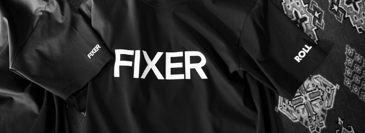 ROLL × FIXER FTS-12 “FIXER” Logo Print T-shirt BLACKのイメージ