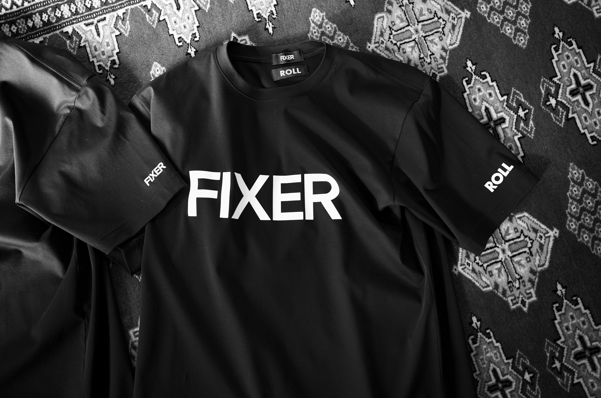 ROLL × FIXER FTS-12 "FIXER" Logo Print T-shirt BLACK ロウル ロール フィクサー ロゴプリント ブラック Tシャツ エフティーエス12 愛知 名古屋 Alto e Diritto altoediritto アルトエデリット ROLL馬場 ルイスレザー