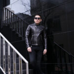 TOM FORD (トムフォード) NAPPA GRAIN LEATHER ZIP BIKER (ナッパ グレイン レザー ジップ バイカー) ラムレザー セミダブル ライダース ジャケット BLACK (ブラック) Made in italy (イタリア製) 2025春夏 Alto e Diritto altoediritto アルトエデリット